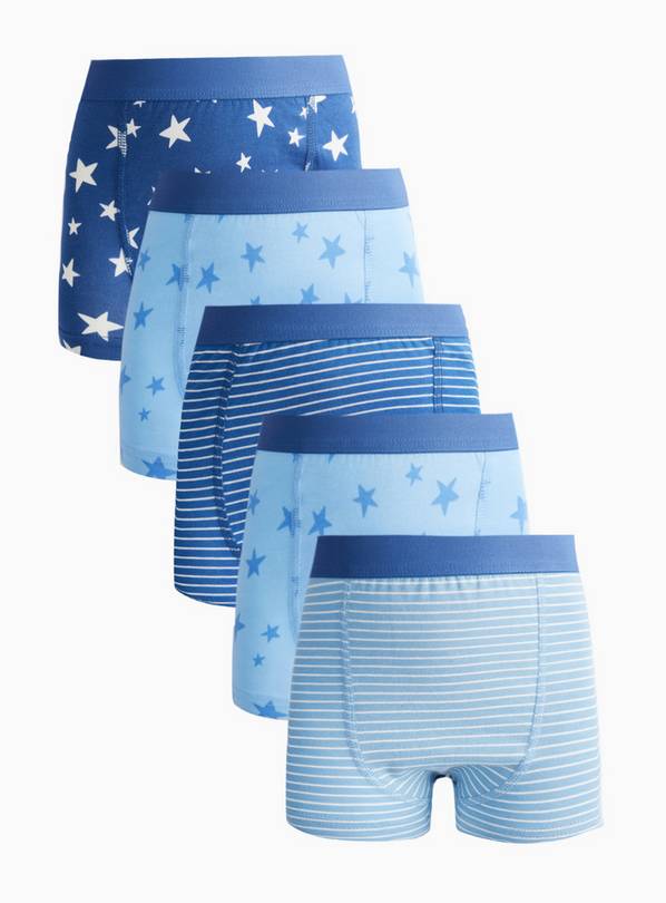 Star & Stripe Print Trunks 5 Pack 3-4 years